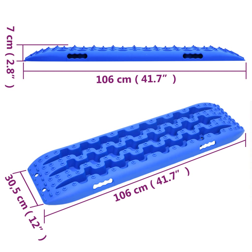 Vidaxl Trapy, 2 Szt., Niebieskie, 106X30,5X7 Cm, Nylon