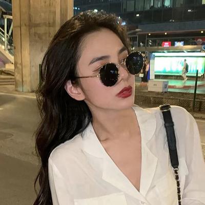 Круглые солнцезащитные очки Liu Renna с солнцезащитными очками женские круглые оправы ретро модные очки Jin Taiyan Prince мужские