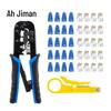 Обжимные плоскогубцы Aji Man RJ45: Многофункциональный трещоточный инструмент 5-в-1 для сетевых кабелей CAT5