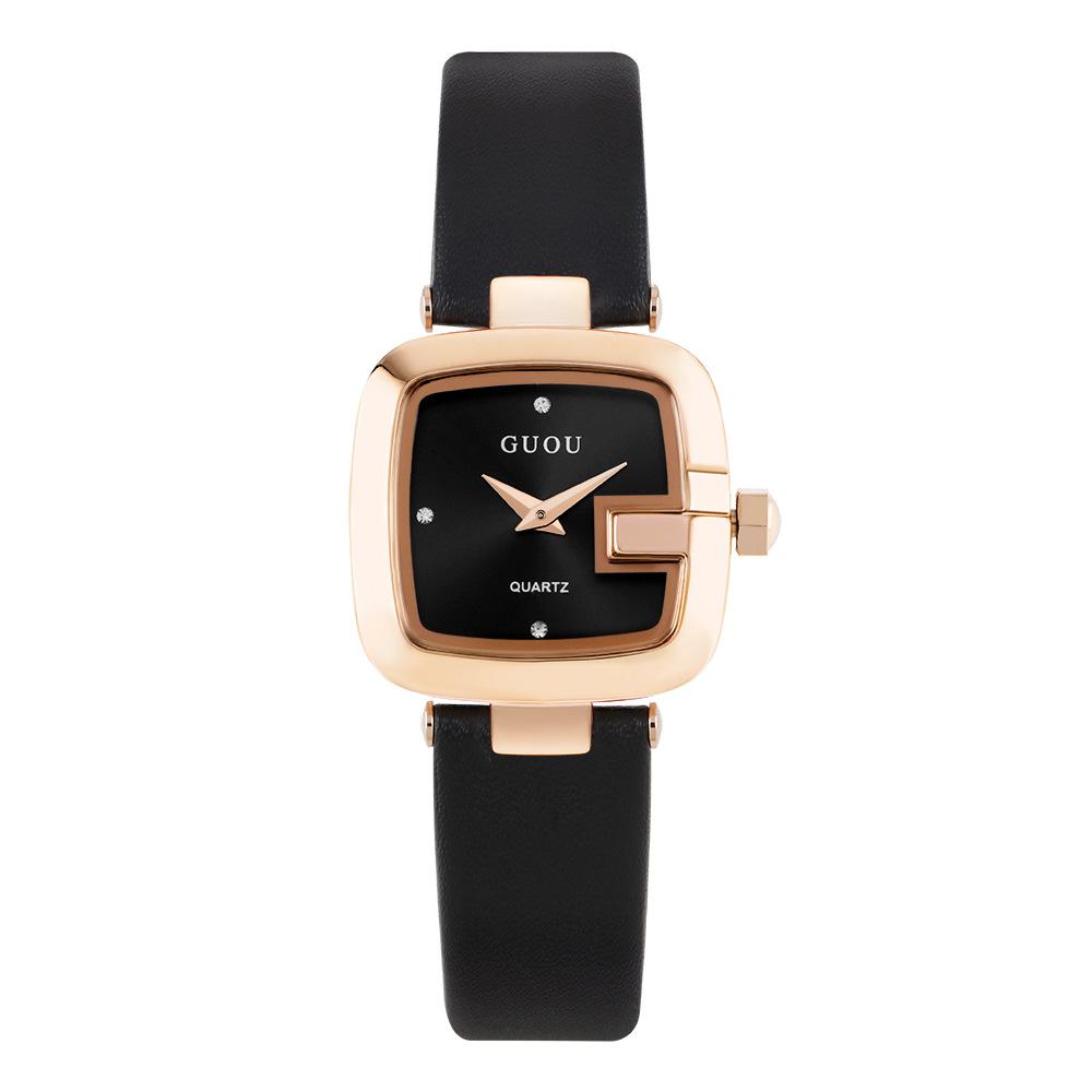 Women's Watch Light Luxury Retro Small Square Watch Women's New Style Simple Temperament Belt Quartz Watch Women