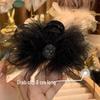2024 Peony Feather Tassel Hairpin: Fluffy Hair Volume Boost Shark Clip