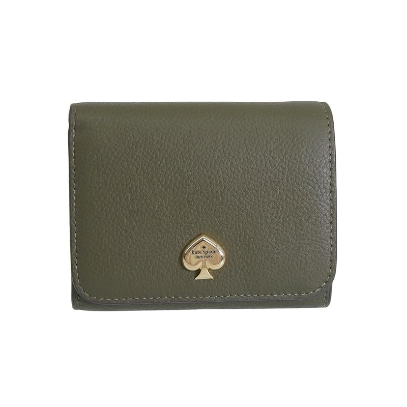 [Kate Spade] wallet ladies bifold folding wallet compact outlet brand leather Kayla small L zip wallet KK056 kate spade (seaweed/green) [product]