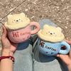 Кружка-мишка высокой ценности с крышкой и ложкой, милая керамическая чашка для воды в подарок на день рождения девочкам, подарок-компаньон для чашки