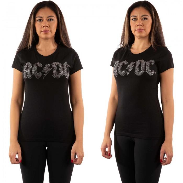 AC/DC Женская/дамская футболка с логотипом Diamante