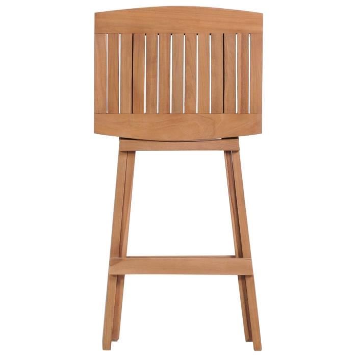 VidaXL Folding Bar Stools 4 Pcs Solid Teak Wood 44728