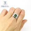 Кольцо ручной работы с изумрудом, грубым натуральным драгоценным камнем, оригинальный дизайн, стерлинговое серебро 925 пробы, изысканные украшения для женщин