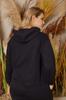 Women's Style Big Size Sweatshirt Hooded Basic Sweat-Black