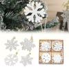 24 шт./кор., рождественские снежинки, деревянные подвески, подвесные украшения для рождественской елки для Noel, украшения для елки, подарки для детей, сделай сам, поставки