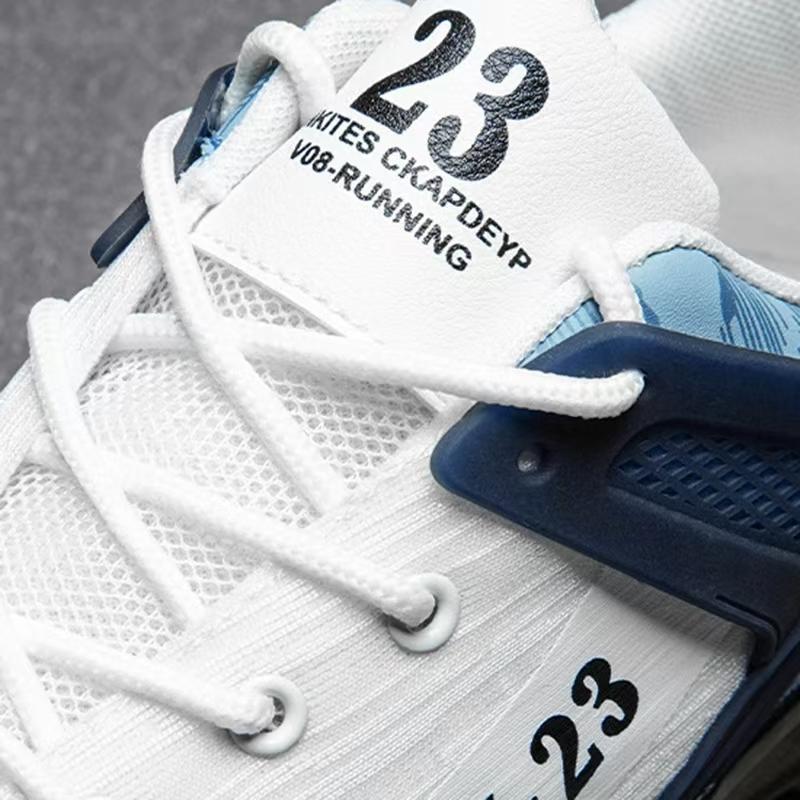 Мужские повседневные кроссовки с сетчатой дышащей амортизацией, белые кроссовки для бега, износостойкие, баскетбольная обувь для улицы, мужская спортивная обувь