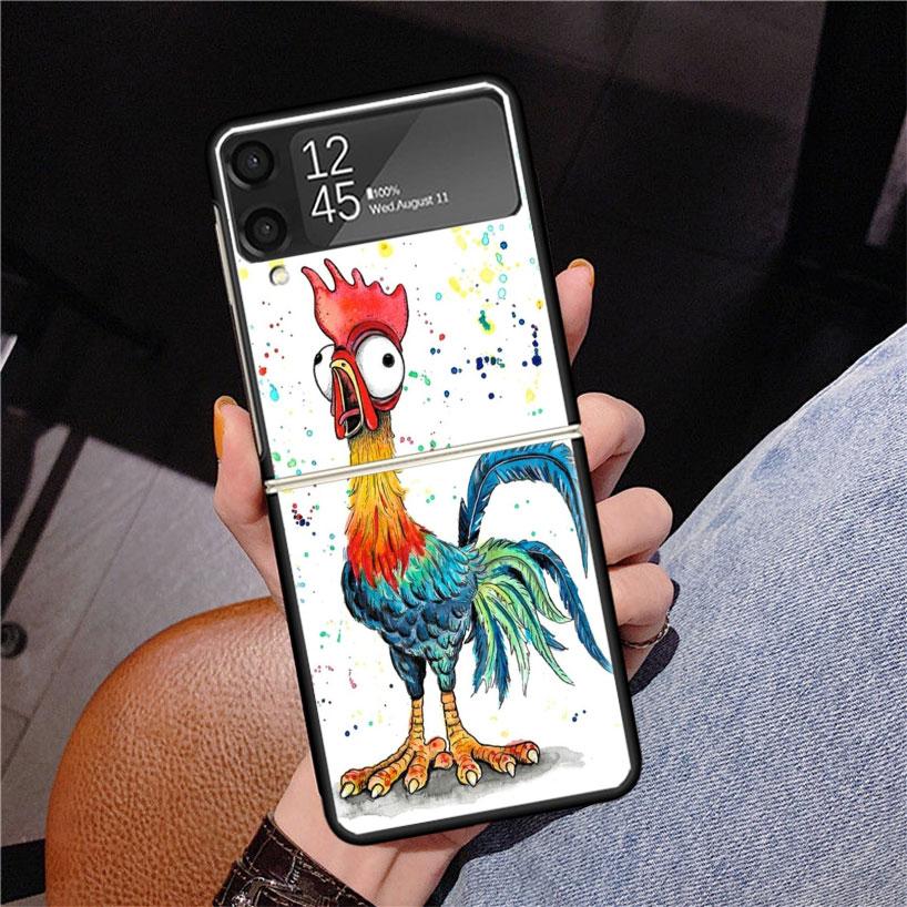 Chicken Hen Rooster Z Flip 7 Phnoe Case For Samsung Z Flip 6 5 4 3 5G Galaxy ZFlip7 ZFlip4 ZFlip5 ZFlip6 ZFlip3 Phone Cover