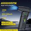 400000RPM Portable 3 Outlet Nozzles Blow and Suction 2 In 1 Violent Fan Turbo Jet Fan Blowing Snow Electric Air Duster 2025 Cleaning Blower Tool