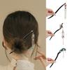 1Pc Tassel Fresh Wood New Chinese Style Sandalwood Hairpin Ancient Headwear Tassel Hairpin