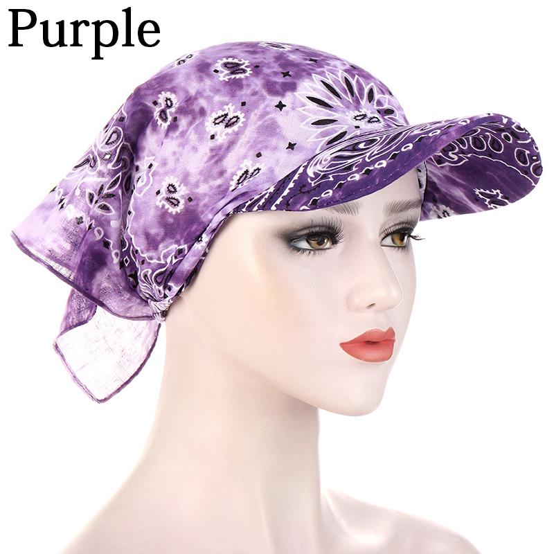 1PC Leisure Sunscreen Hedging Cap Peaked Cap Printed Bandana Scarf For Women Men Outdoor Supplies EMA