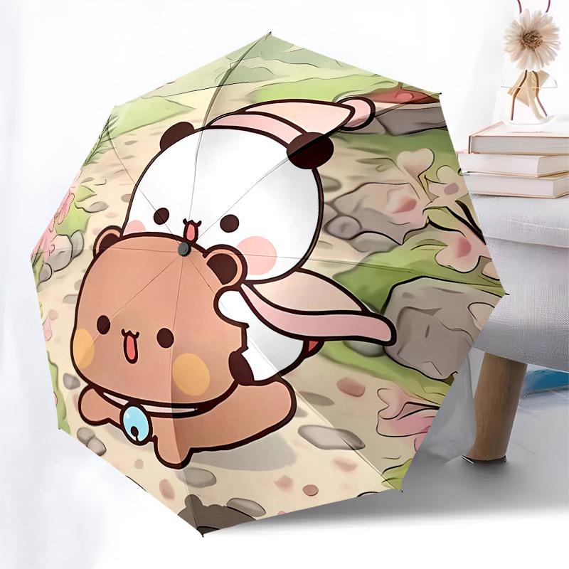 Cute Animals, Cartoon Characters Automatic Opening and Closing, 8 rib Structure Portable Umbrella, Suitable for Men and Women in All Seasons