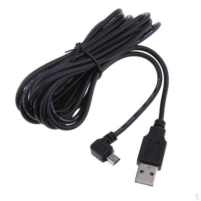 V 2A Mini USB зарядный кабель 90 градусов вправо DVR GPS быстрая зарядка