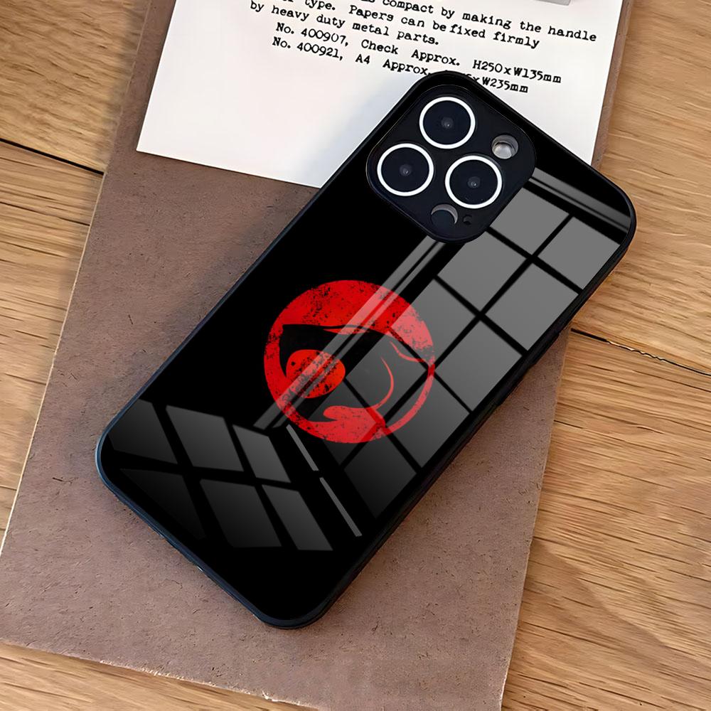 T-ThunderCats CARTOON Phone Case For IPhone 17 Air 16 E Pro Max 15 14 13 Mini 12 Pro 11 Max Plus Black Glass Cover