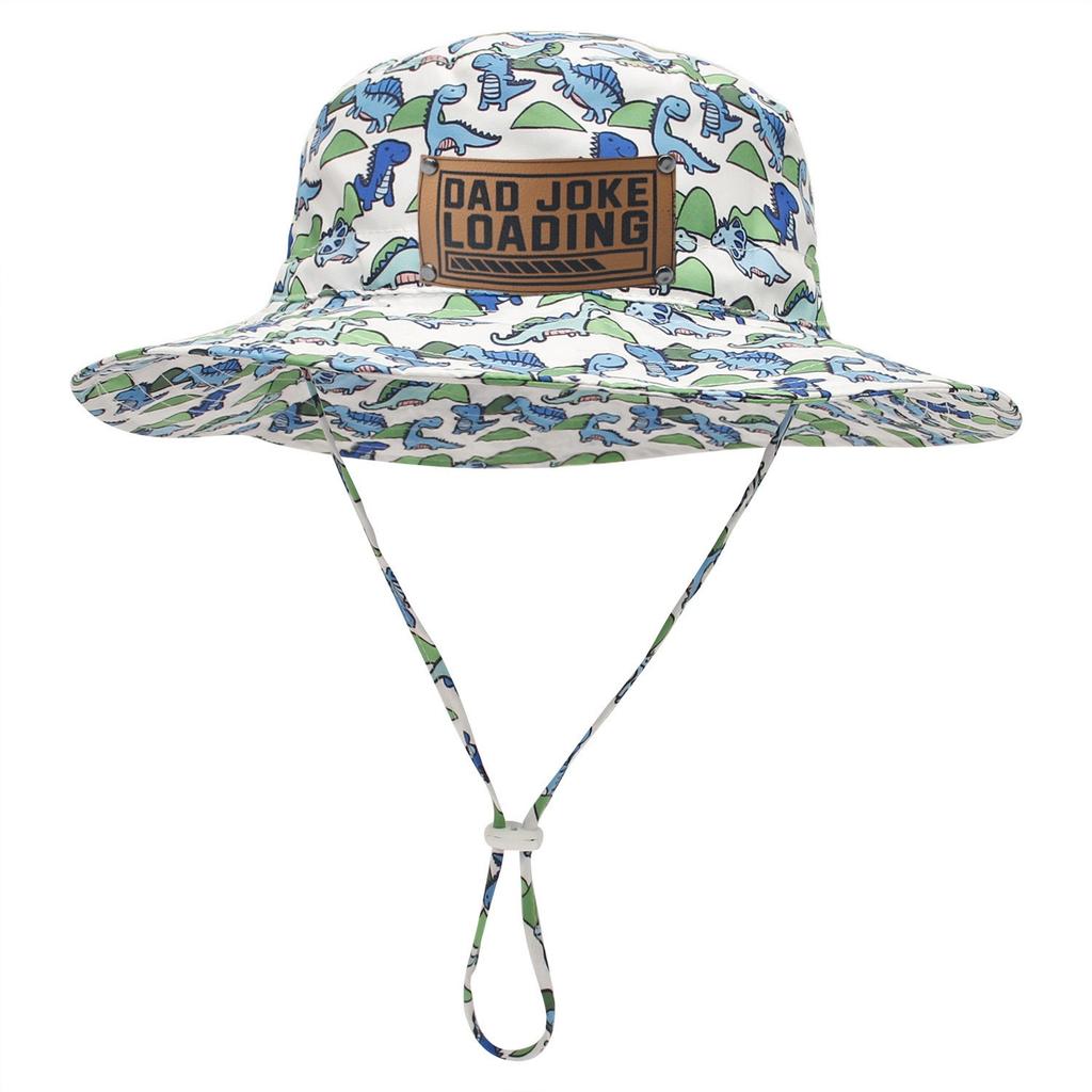 Custom Kids Hats Faux Leather Name Formulation Patch Sun Hats Boy & Girl Baby Tub Hats Beach Hats Bucket Hats