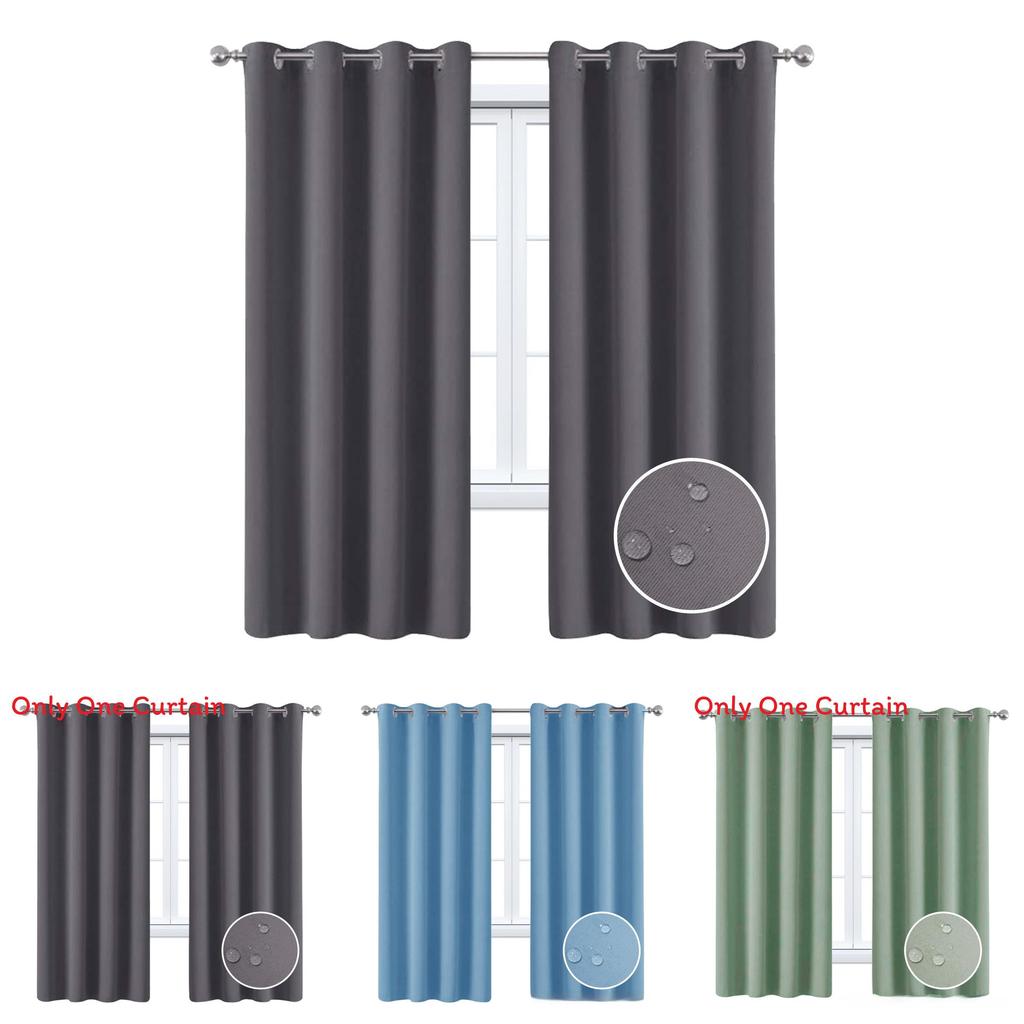 Waterproof Light Blocking Curtain With Simple Design For Balcony Environments