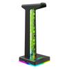 RGB Подставка для наушников Компактная стойка для демонстрации гарнитуры Настольный органайзер Стойка-вешалка для наушников с креплением на голову для настольных принадлежностей