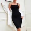 Solid Color Suspender Skirt Lace Sexy Female Summer Style Waist Tight Hip Skirt Pure Desire Spice Girl Bottom Suspender Dress