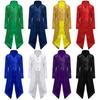 Boys Gothic Steampunk Tailcoat Vintage Long Coat Victorian Frock Coat Sequined Jacket Halloween Costume