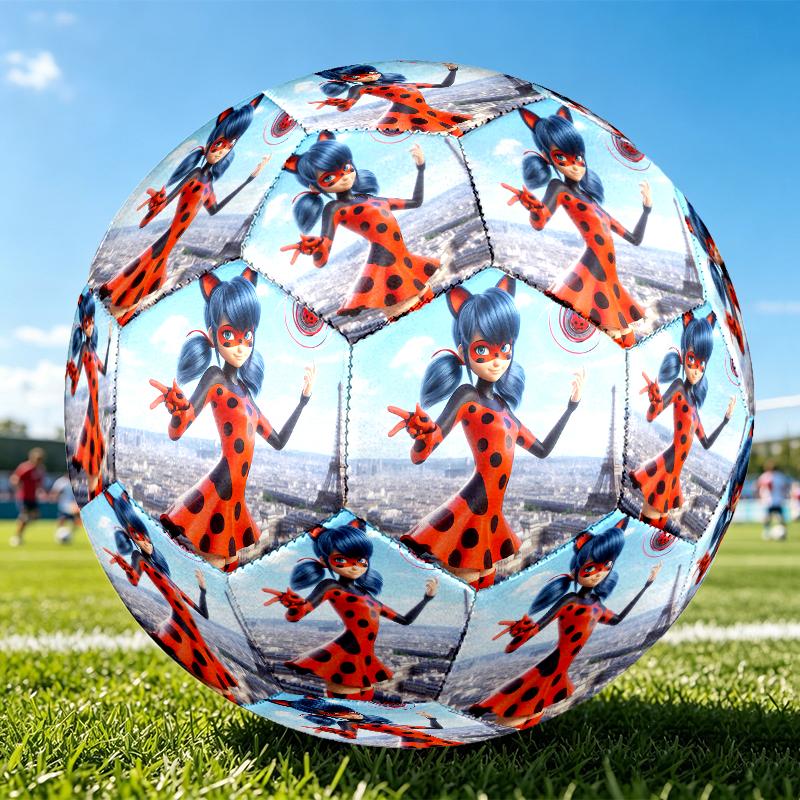 1pc Ladybug Pattern Standard Size 5 Soccer Ball, Gentle on the Feet, Designed Specifically for Matches and Training Football