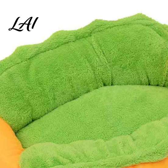 Removable Cover Pet Bed Hot Dog Bed Soft Cozy Plush Washable Mat Gift for Lovers Cute Bun Cats Dogs Novelty Sofa Decorative