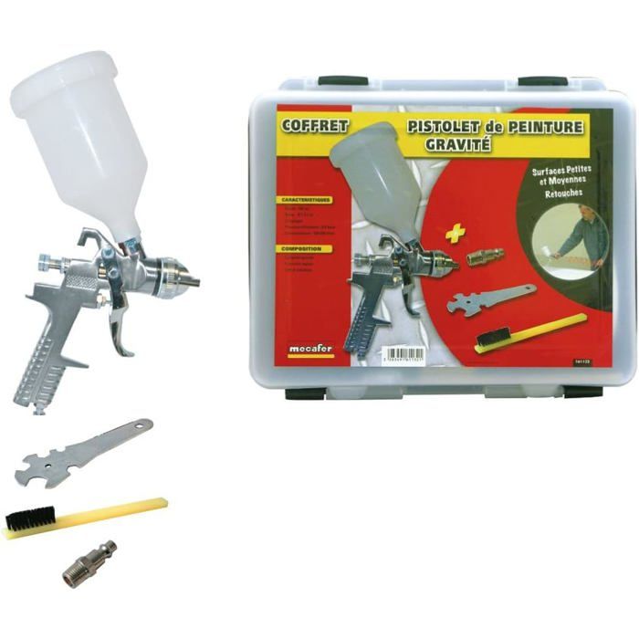 Pistolet à peinture - STANLEY - Pneumatique - 0,6 L - Basse pression - Acier durable