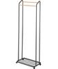 Jitsugyo Hanger Rack Tower with Casters Black Coat Hanger 3517 Approx. W67XD35XH172.5cm