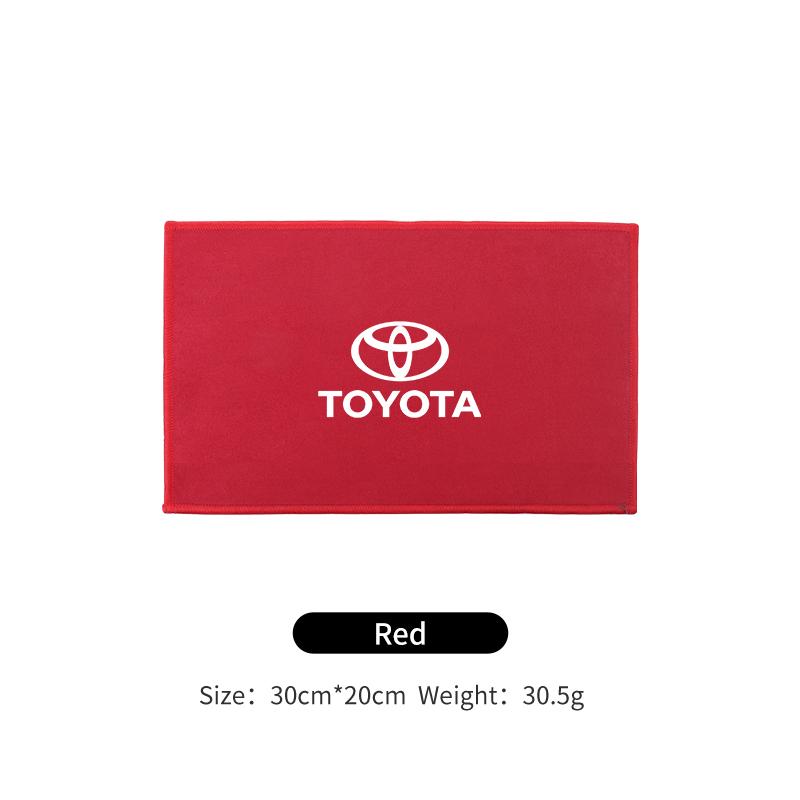 Car Microfiber Cleaning Towel Car Wash Drying Cloth Care Key Accessory For Toyota Corolla Yaris Camry Prius RAV4 CHR Hilux Aygo