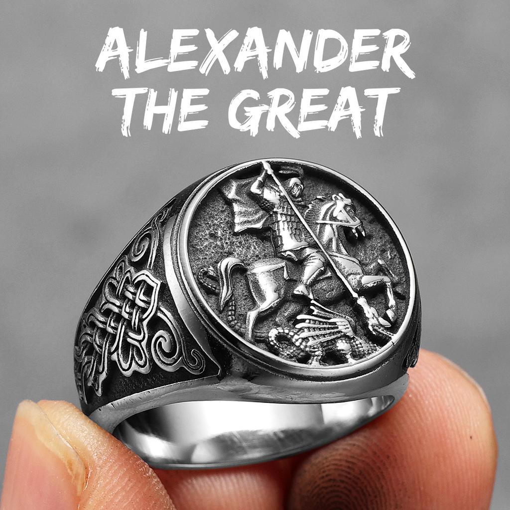 Мужские кольца Saint George Slay Dragon из нержавеющей стали в стиле панк-рок, крутые вещи, модные аксессуары, ювелирные изделия для женщин, подарок