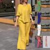 2024 Women's Summer Cotton & Linen Solid Color Two-Piece Suit: Loose Casual Trousers & Jacket