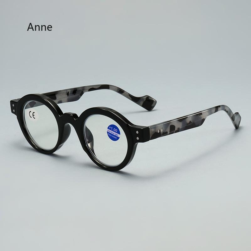 Men Retro Reading Glasses Anti Blue Light Eyewear Trend Ultra-lightweight Round Frame Women Presbyopic Eyeglasses Frame Unisex