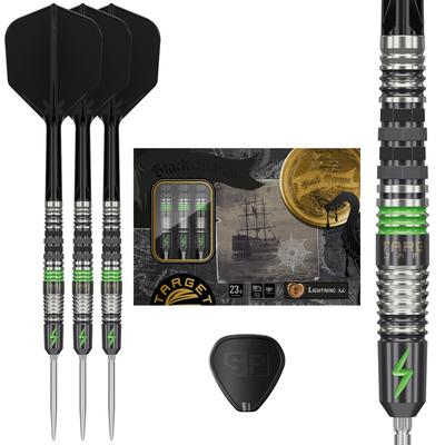 Target Япония BLACK MARQUE Дротики с наконечником из вольфрамовой стали Lightning 6 SWISS SILVER NANO POINT 30мм 3.0 90% Набор, 23 г, K-Flex Нет. форма, (Лайтнинг 3.0)