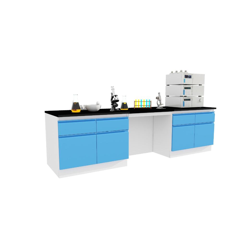 Steel-Wood Lab Workbench with Fume Hood