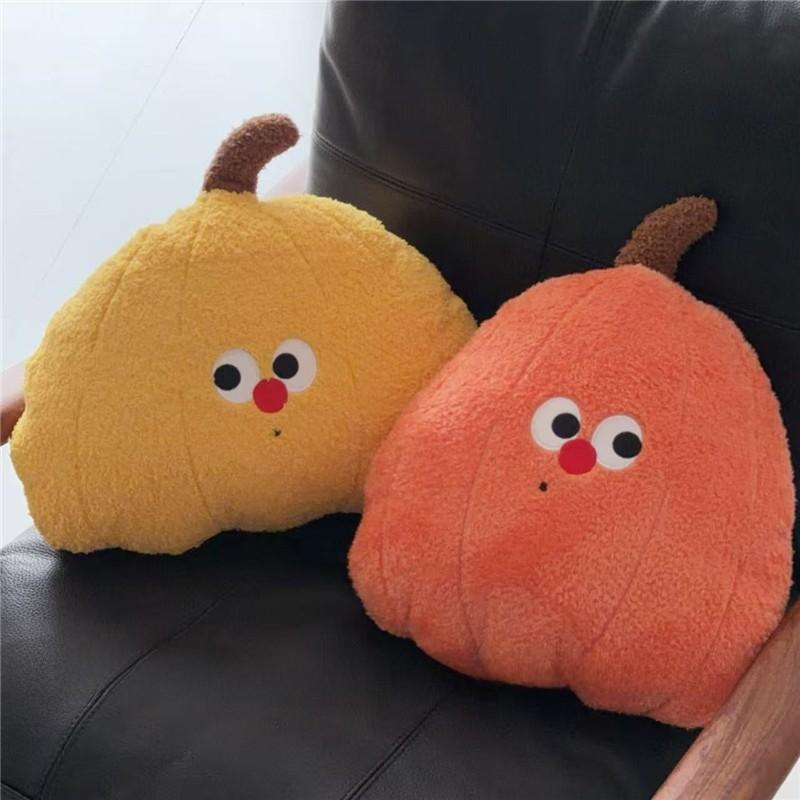 Soft Pumpkin Cartoon Plush For Sofa Bed Office Car Lumbar Cushion And Rest