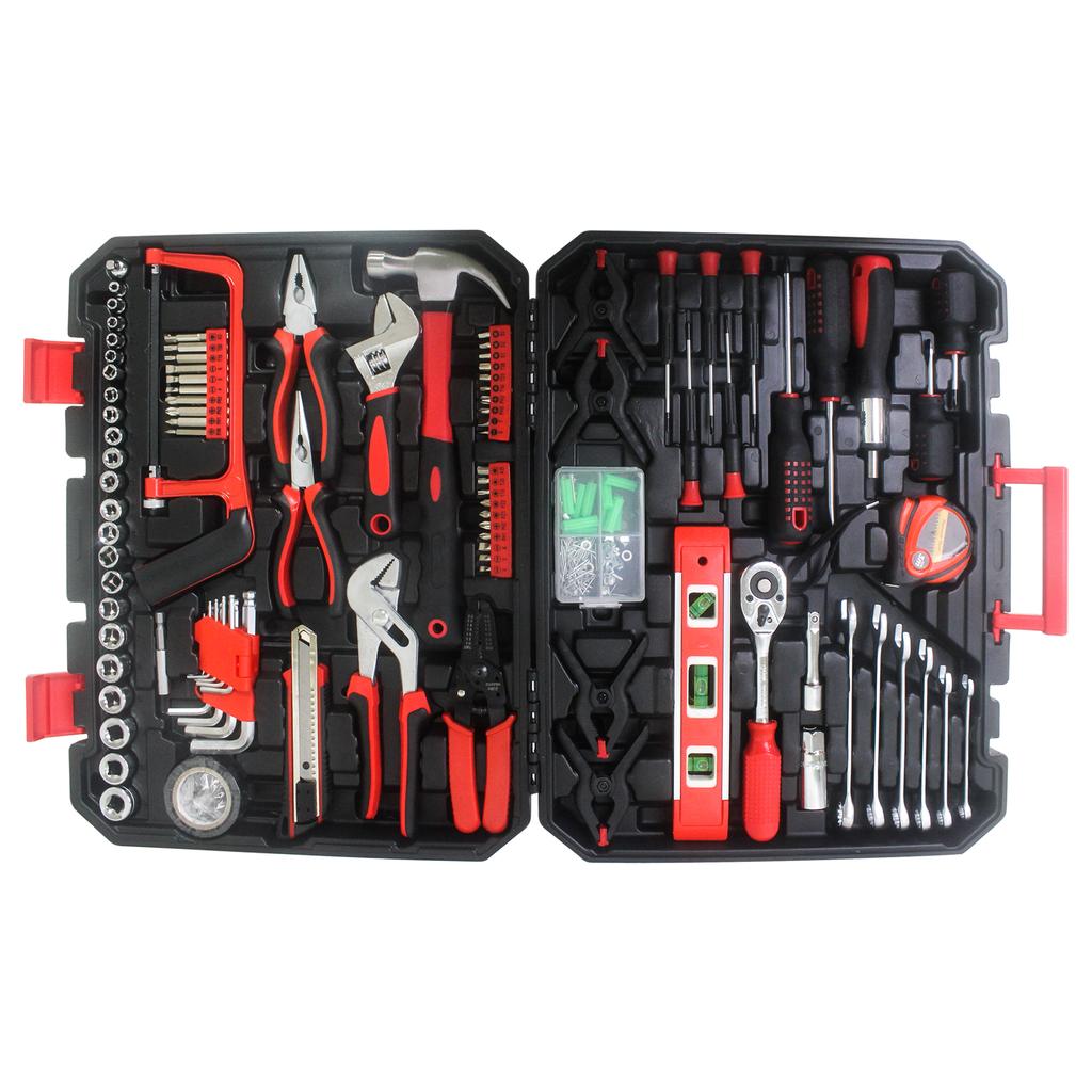 Black hand tool set, tool group with 238 pieces