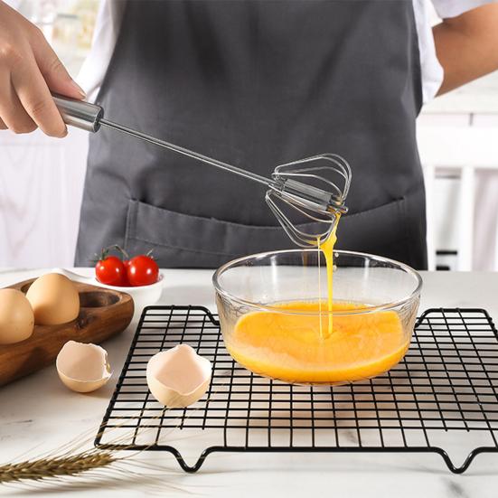 1/3 шт. полуавтоматический венчик для взбивания яиц, блендер из нержавеющей стали, ручной нажимной роторный венчик для выпечки, приготовления пищи, вращение на 360 градусов, инструмент для миксера