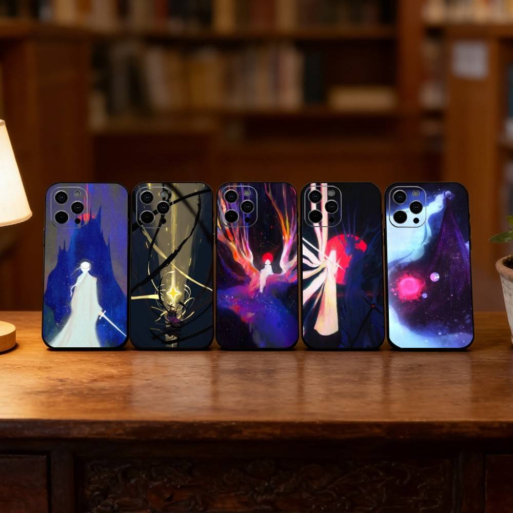 Dark Art Style Phone Case For iPhone 17,16,15,14,13,12,11 Plus,Pro Max,XS,Soft Silicone Black Cover