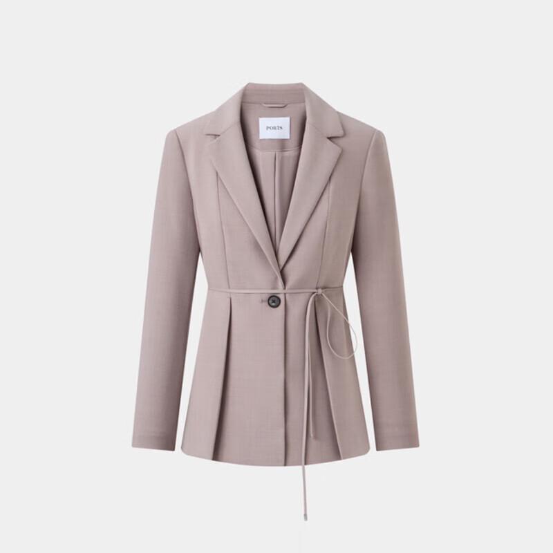 PORTS Women's Iris Mist Purple Houndstooth Belted Jacket