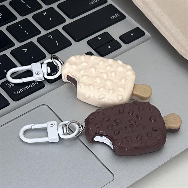 Cute Miniature Simulation Popsicle Keychain Cartoon Unique Simulation Food Pendant Backpack Decoration Accessories Gifts