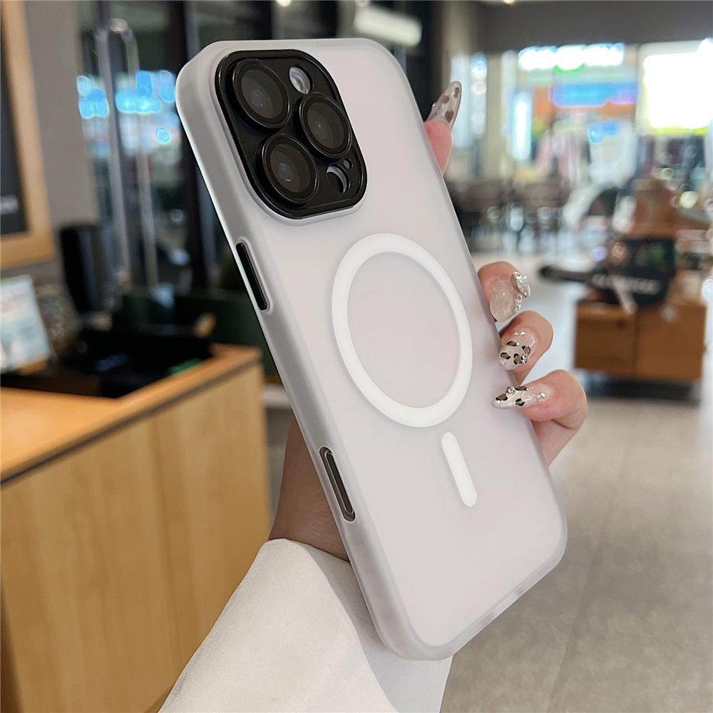 Magnetic Matte Translucent Shockproof Case For Magsafe iPhone 11 12 Pro Max 12 Mini 11Pro 12Pro Max Wireless Charging Cover