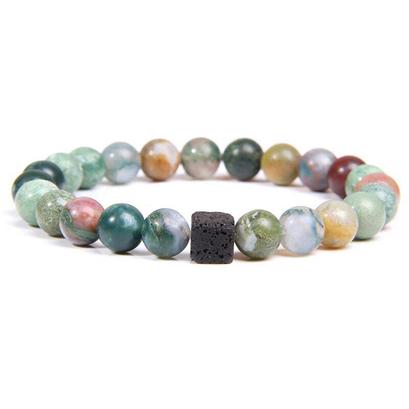 Ювелирные изделия браслет из бисера квадратный вулканический камень модные аксессуары вечерние мужские ювелирные изделия