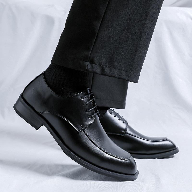 Мужская повседневная деловая офисная формальная обувь большого размера на шнуровке дерби черная коричневая из натуральной кожи кроссовки трендовая обувь