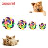 Pet Cats Kitten Rubber Bell Colorful Ball Scratch Training Chewing Play Toy