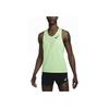 Nike Мужская майка-топ Dri-FIT ADV AeroSwift Solid Logo Running, дышащая, влагоотводящая, с круглым вырезом, без рукавов, цвет паровой зеленый FN4231-376