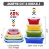 Silicone Collapsible Food Storage Containers with Lids Foldable Silicone Lunch Box Bento Lunch Box for Kitchen Freezer BPA Free