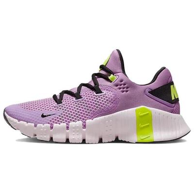 Free Metcon 4 Rush Fuchsia Volt Женские кроссовки Фиолетовый жемчужно-розовый черный CZ0596-501