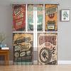 Vintage Car Service Metal Signs And Posters Sheer Curtains for Living Room Tulle Window Curtain Bedroom Kitchen Veil Drapes