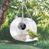 Smart Birds Hanging Feeder Acrylic with Camera Bird House Pet Feeder Transparent 1080P HD Easy Installation for Outdoor Garden
